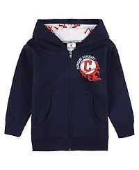 Soft As A Grape Baby Boys and Girls Navy Cleveland Guardians Baseball Full-Zip Hoodie
