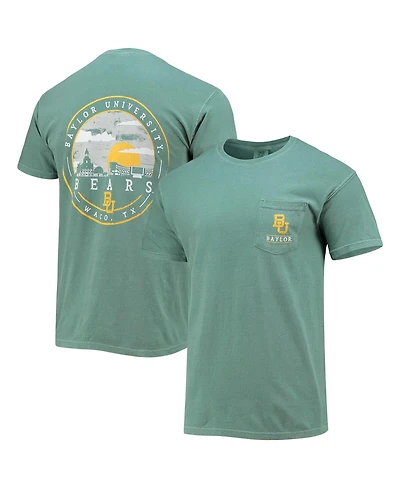 Image One Men's Green Baylor Bears Circle Campus Scene T-Shirt