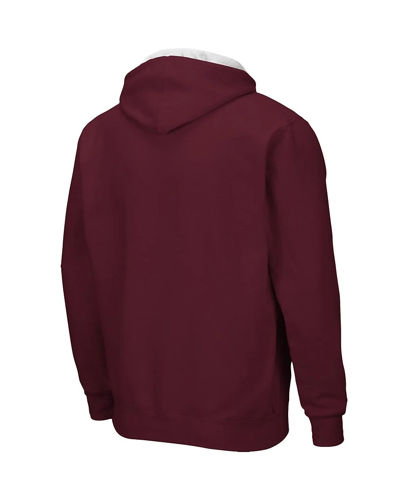 Colosseum Men's Maroon Mississippi State Bulldogs Arch Logo 3.0 Full-Zip Hoodie