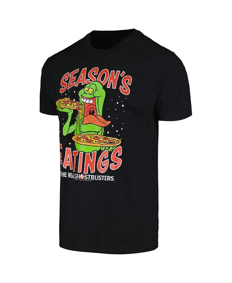 American Classics Men's and Women's Black the Real Ghostbusters Seasons Eatings T-Shirt
