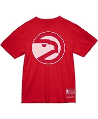 Mitchell & Ness Men's and Women's Red Atlanta Hawks Hardwood Classics Mvp Throwback Logo T-Shirt