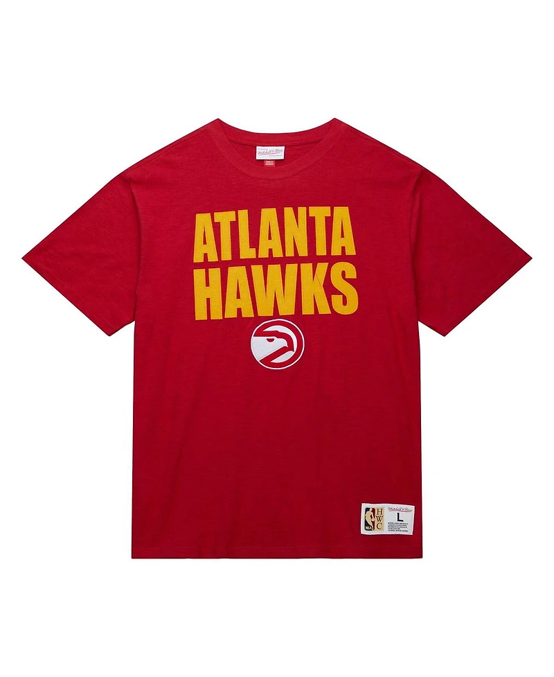 Mitchell & Ness Men's Red Atlanta Hawks Hardwood Classics Legendary Slub T-Shirt