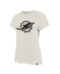 '47 Brand Women's Cream Miami Dolphins Panthera Frankie T-Shirt