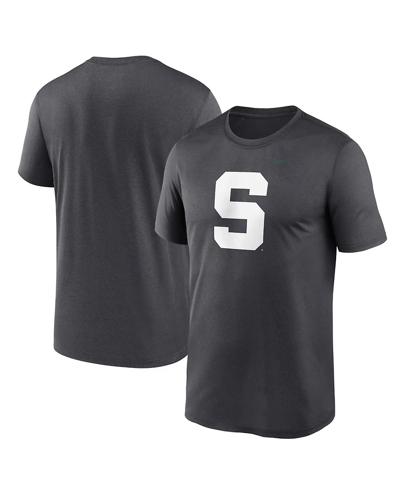 Nike Men's Anthracite Michigan State Spartans Primetime Legend Alternate Logo T-Shirt