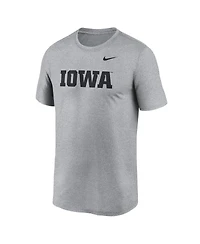 Nike Men's Heather Gray Iowa Hawkeyes Primetime Legend Wordmark T-Shirt
