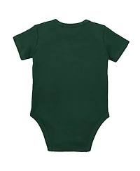Mitchell & Ness Baby Boys and Girls Green/Heather Gray Michigan State Spartans 3-Pack Bodysuit, Bib Bootie Set