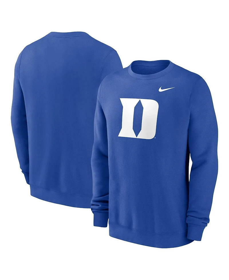 Nike Men's Royal Duke Blue Devils Primetime Evergreen Fleece Pullover Sweatshirt
