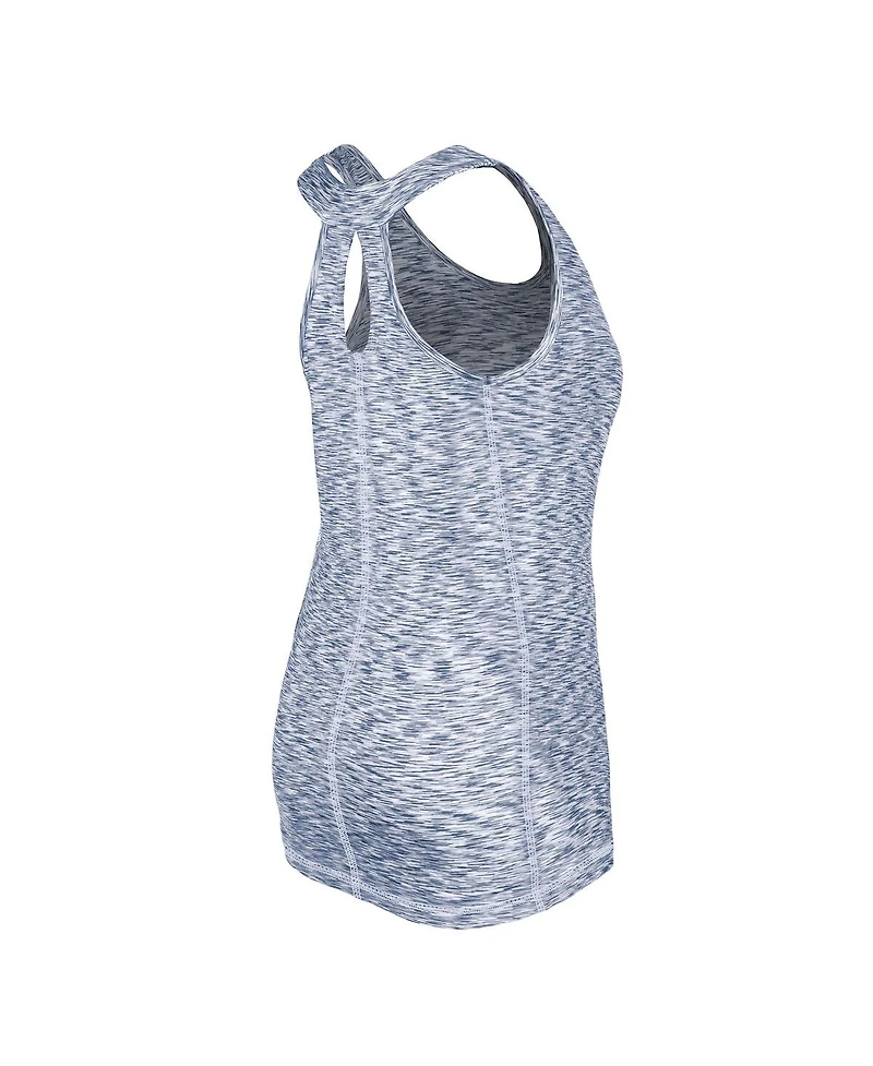 New Era Women's Navy Atlanta Braves Space Dye Keyhole Back Tank Top