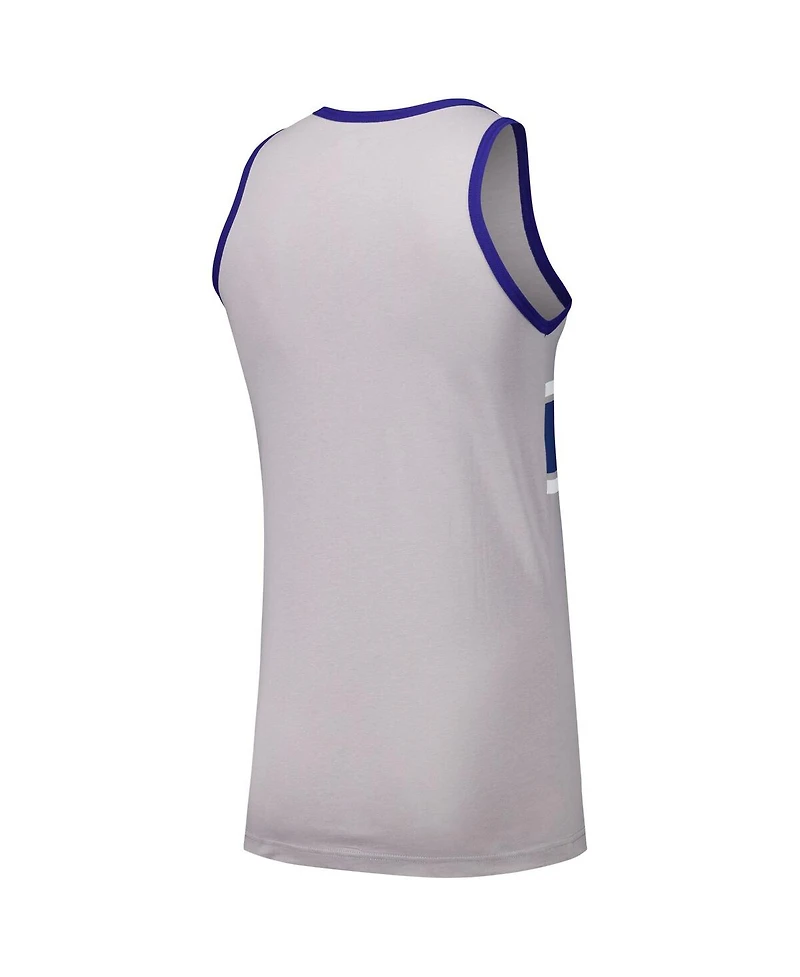 New Era Men's Gray Los Angeles Dodgers Jersey Ringer Tank Top