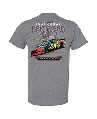 Hendrick Motorsports Team Collection Men's Heather Charcoal Jeff Gordon 1994 Indy Brickyard 400 Winner T-Shirt