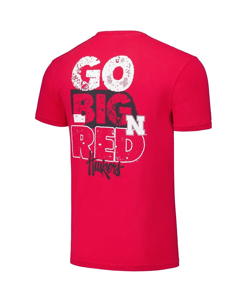 Image One Men's and Women's Scarlet Nebraska Huskers Hyper Local Go Big Red T-Shirt