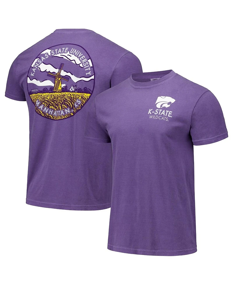 Image One Men's and Women's Purple Kansas State Wildcats Scenic Comfort Colors T-Shirt