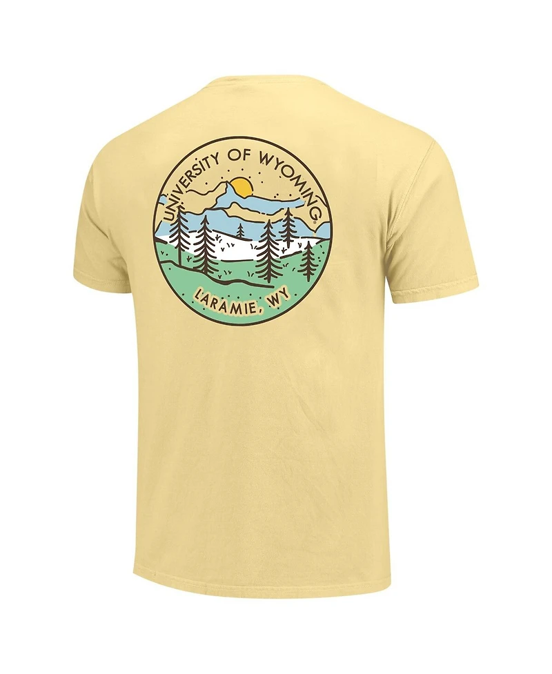 Image One Men's and Women's Gold Wyoming Cowboys Scenic Comfort Colors T-Shirt