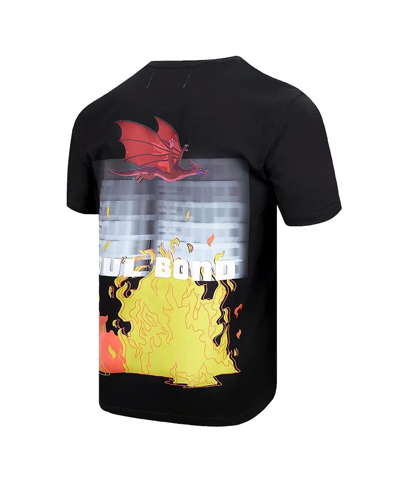 Freeze Max Men's Black Rick And Morty Year of the Dragon Soul Bond T-Shirt