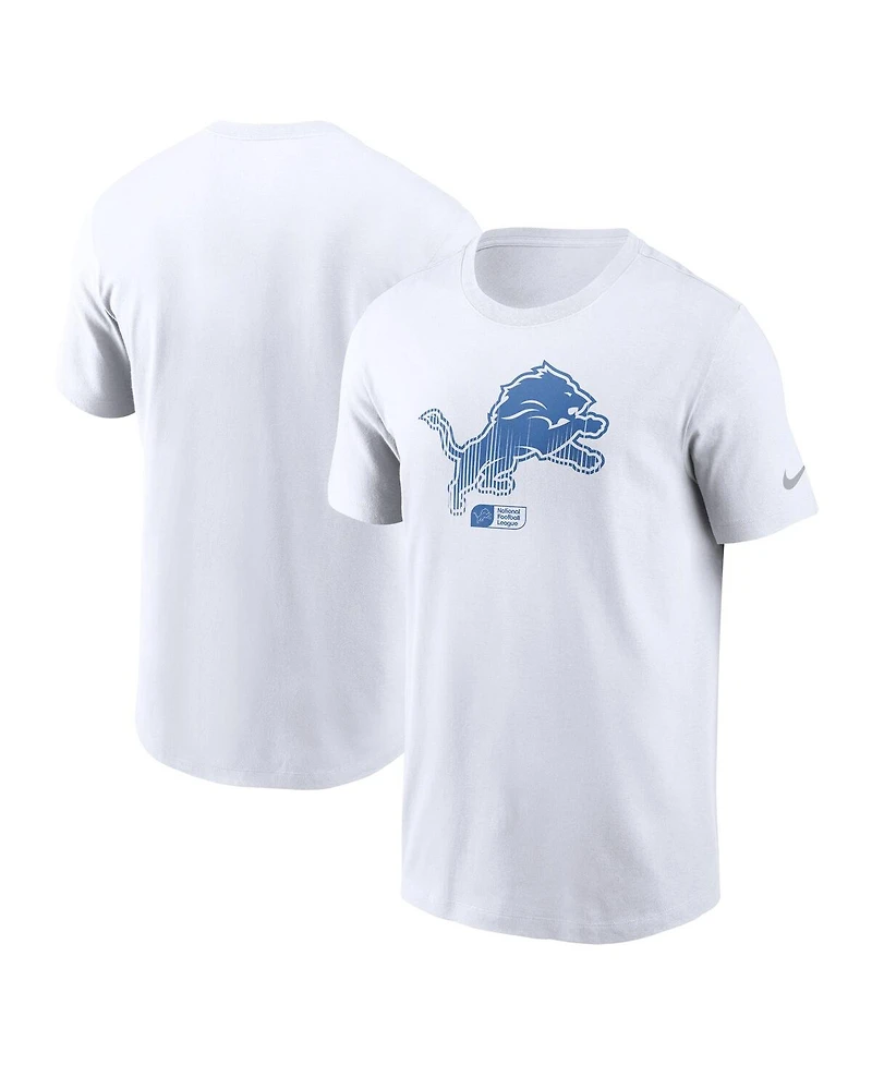 Nike Men's White Detroit Lions Faded Essential T-Shirt
