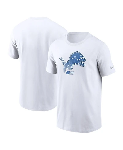 Nike Men's White Detroit Lions Faded Essential T-Shirt