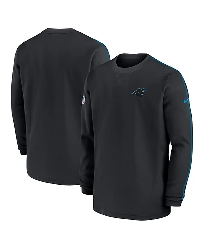 Nike Men's Black Carolina Panthers 2024 Sideline Coaches Long Sleeve Top