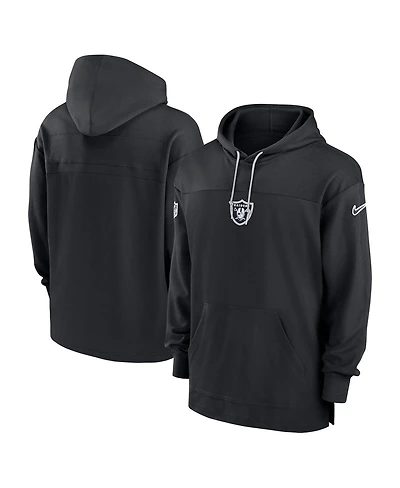 Nike Men's Black Las Vegas Raiders Sideline Jersey Performance Pullover Hoodie