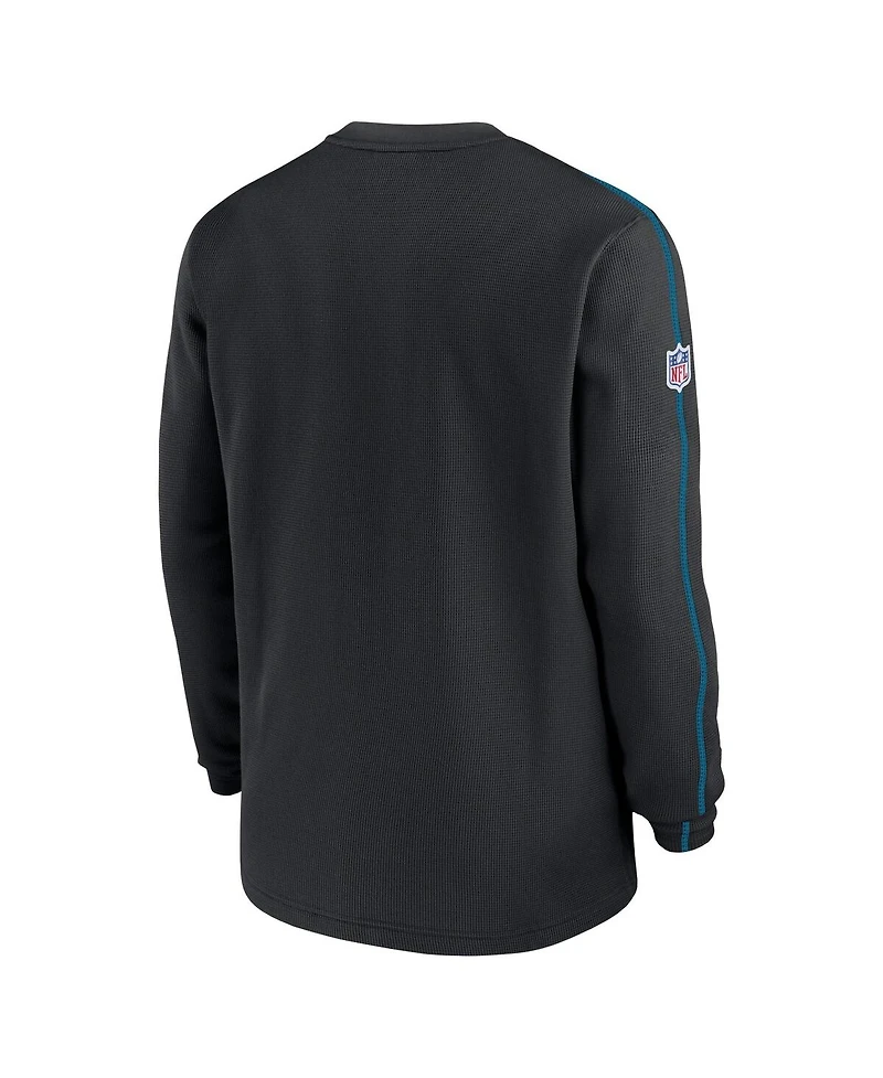 Nike Men's Black Carolina Panthers 2024 Sideline Coaches Long Sleeve Top