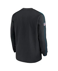 Nike Men's Black Carolina Panthers 2024 Sideline Coaches Long Sleeve Top