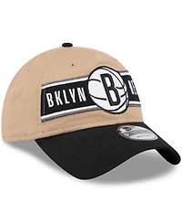 New Era Men's Tan/Black Brooklyn Nets 2024 Nba Draft 9TWENTY Adjustable Hat