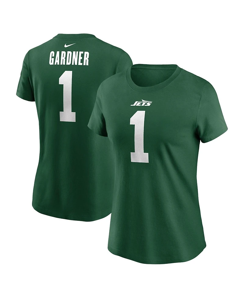 Nike Women's Ahmad Sauce Gardner Legacy Green New York Jets Name Number T-Shirt