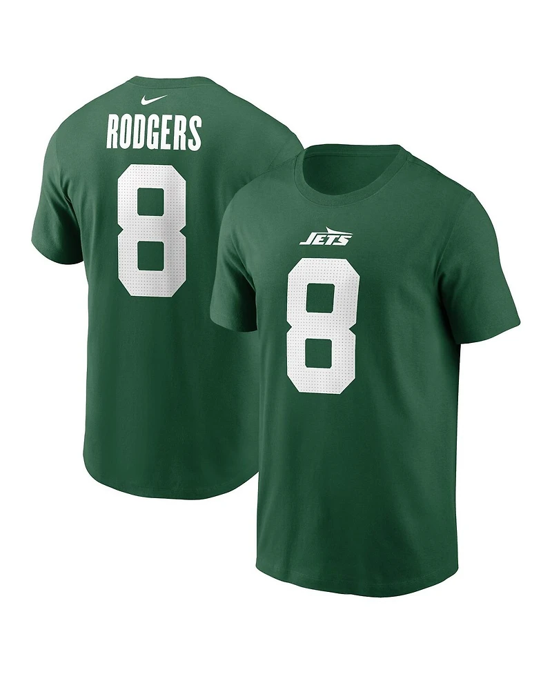 Nike Men's Aaron Rodgers Legacy Green New York Jets Name Number T-Shirt
