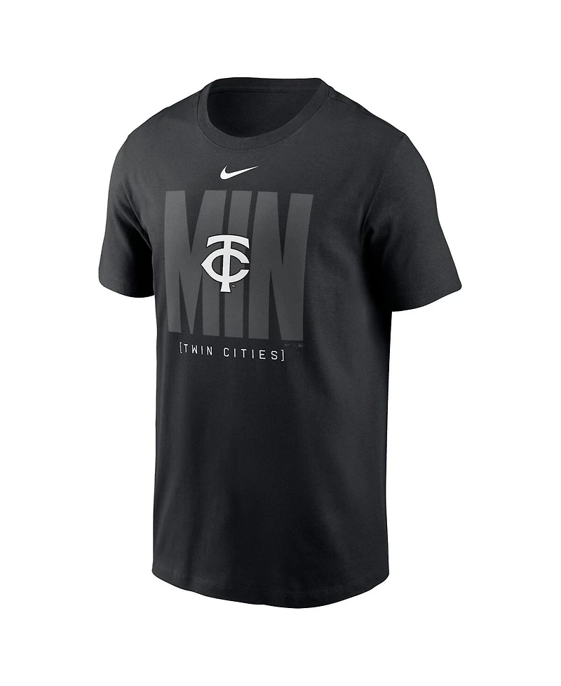 Nike Men's Black Minnesota Twins Fashion Local T-Shirt