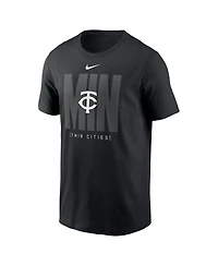 Nike Men's Black Minnesota Twins Fashion Local T-Shirt