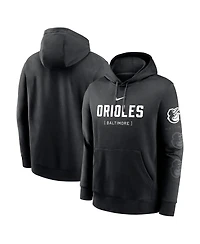 Nike Men's Black Baltimore Orioles Fashion Club Pullover Hoodie