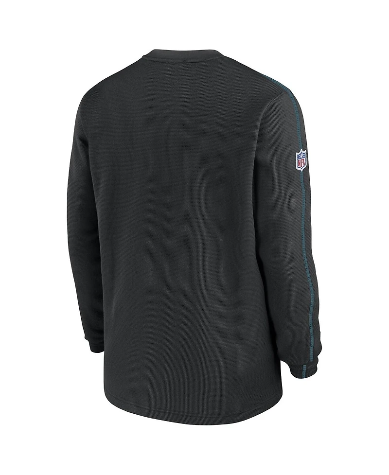 Nike Men's Black Jacksonville Jaguars Throwback Alternate Logo Coach Long Sleeve Top