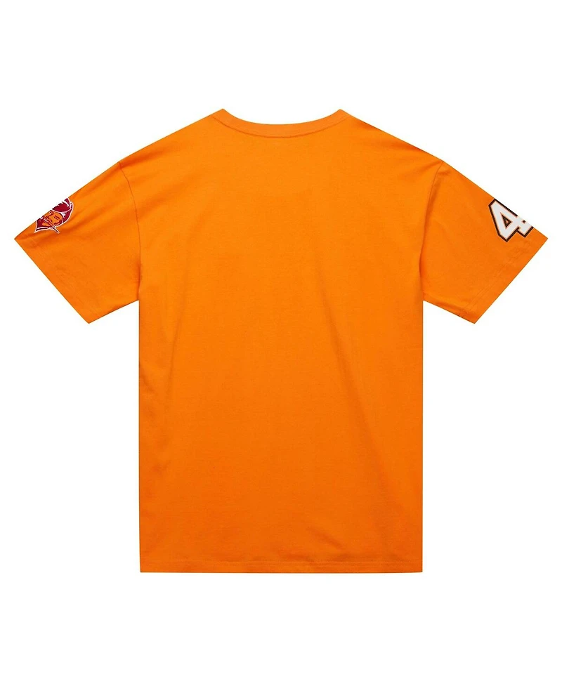 Mitchell & Ness Men's Mike Alstott Orange Tampa Bay Buccaneers Retired Player Nickname T-Shirt