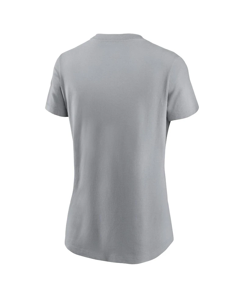 Nike Women's Gray Pittsburgh Steelers 2023 Nfl Playoffs Iconic T-Shirt