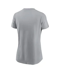 Nike Women's Gray Pittsburgh Steelers 2023 Nfl Playoffs Iconic T-Shirt