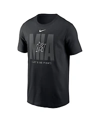 Nike Men's Black Miami Marlins Fashion Local T-Shirt