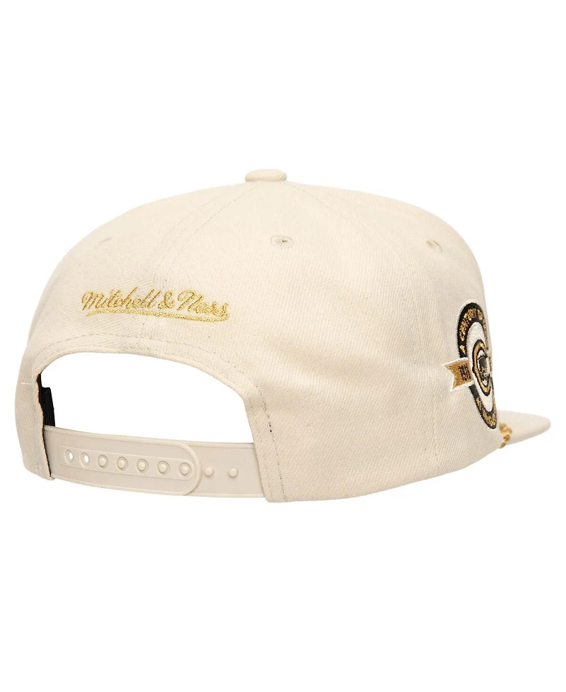 Mitchell & Ness Men's Cream Chicago Cubs Golden Ivory Snapback Hat