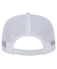 New Era Men's White Los Angeles Angels Logo Dunes A-Frame Trucker 9FIFTY Snapback Hat