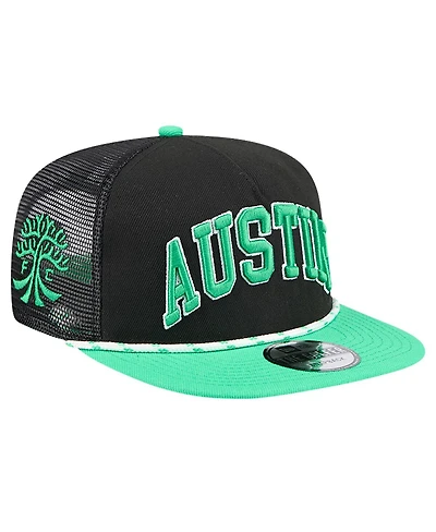 New Era Men's Black Austin Fc Throwback Golfer Snapback Hat
