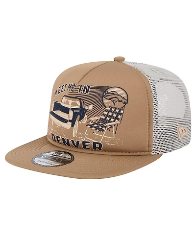 New Era Men's Tan Denver Broncos Meet Me 9FIFTY Snapback Hat