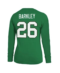 Majestic Women's Saquon Barkley Kelly Green Philadelphia Eagles Name Number Long Sleeve T-Shirt