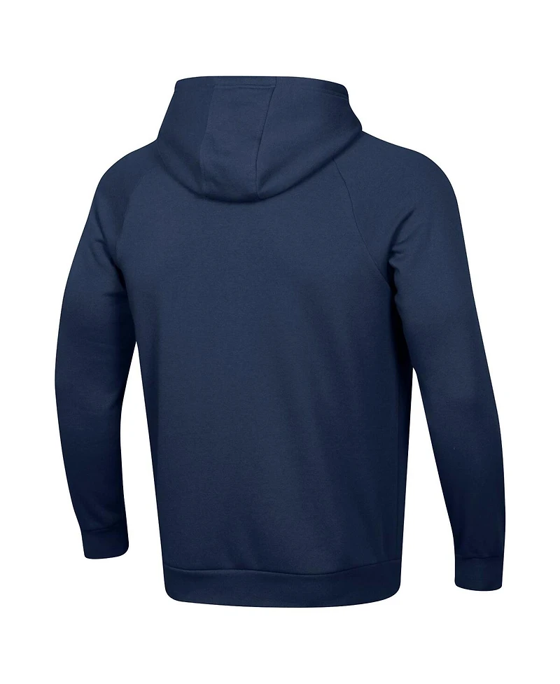 Under Armour Men's Navy Notre Dame Fighting Irish 2024 Sideline Wordmark Rival Pullover Hoodie