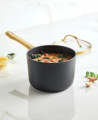 Farberware Forged Induction Ceramic Nonstick Saucepan with Lid, 3 Quart