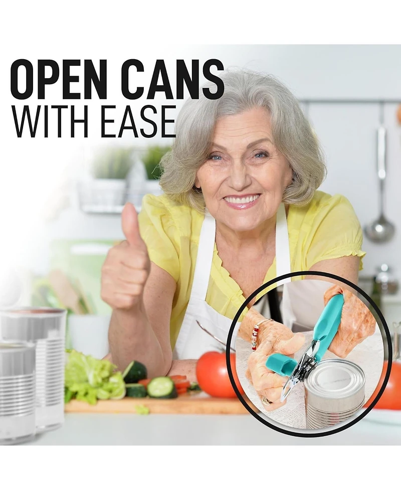 Zulay Kitchen Heavy Duty Stainless Steel Can Opener Manual with Large Bottle