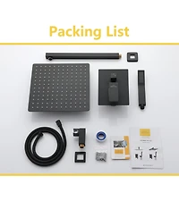 Boyel Living 1-Spray Patterns with 2.5 Gpm 12 in. Wall Mount Dual Shower Heads with Pressure Balance Valve