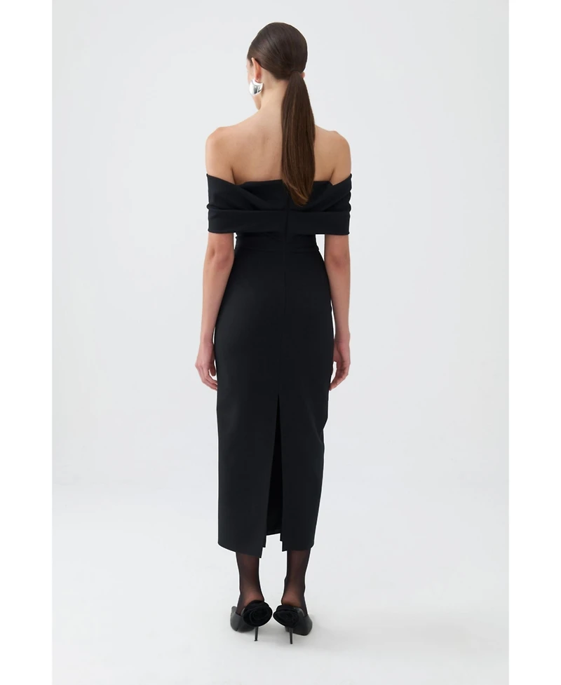 Nocturne Women's Off-The-Shoulder Midi Dress