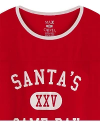 Max and Olivia Girls Holiday Sleepshirt with matching socks set