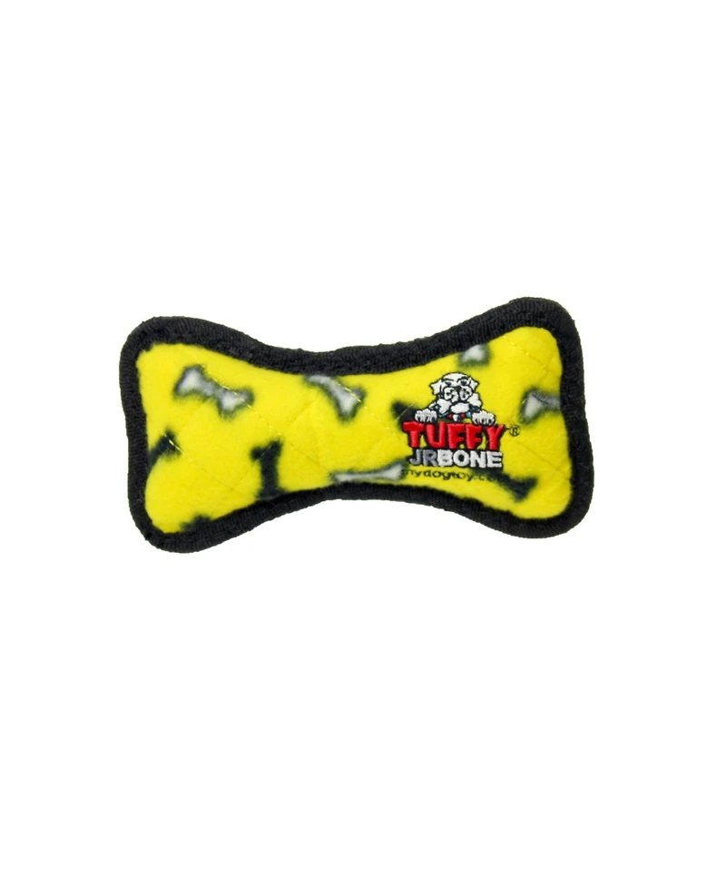 Tuffy Jr Bone Yellow and Ring Red Paw 2 Pack, Dog Toy