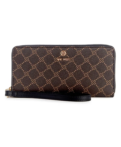 Nine West Lockup 9 Zip Around Wallet with Wristlet