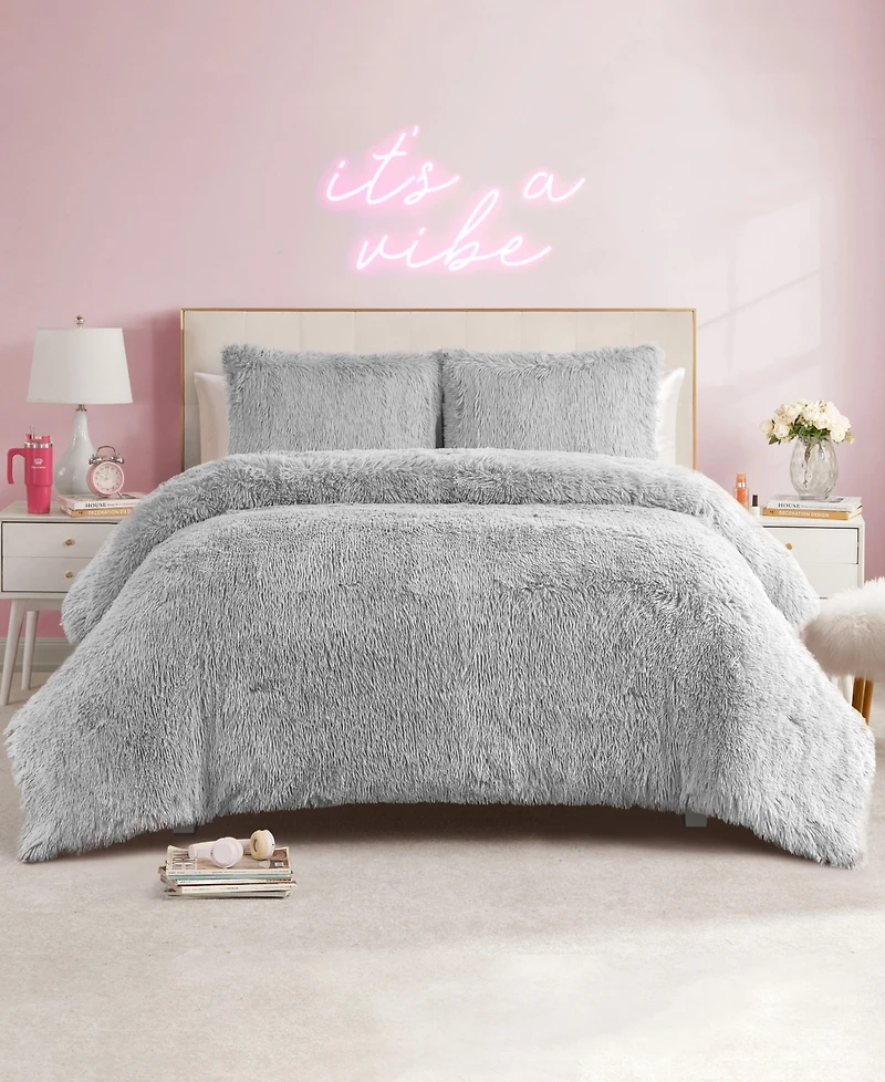 Juicy Couture Shaggy Faux Fur 2-Pc. Comforter Set, Twin/Twin Xl