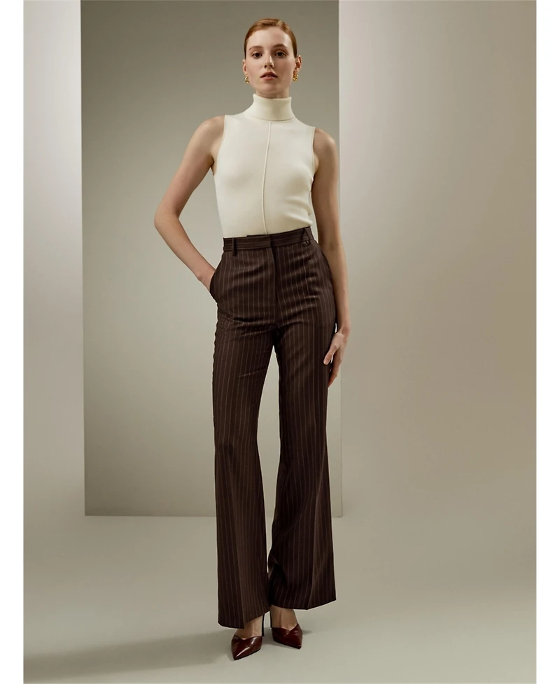 Lilysilk Women's Silk Knitted Turtleneck Sleeveless Top